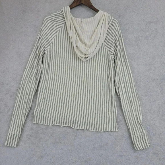 ONeill Womens Striped V-Neck Hoodie Sweater L 1CT‎ - Picture 2 of 6